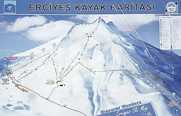 Erciyes Kayak Haritası